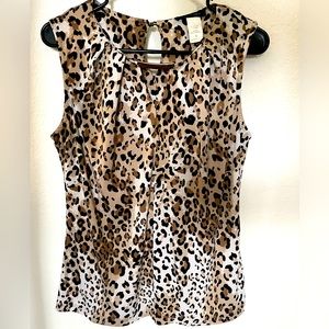 Jennie & Marlis Women’s Leopard Print Blouse Size Small